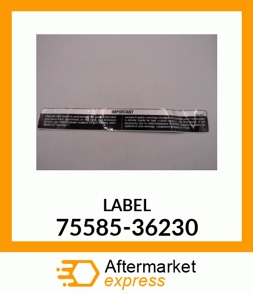 LABEL 75585-36230