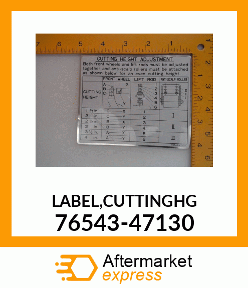 LABEL,CUTTINGHG 76543-47130