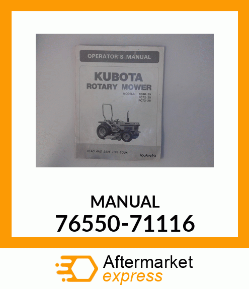 MANUAL 76550-71116