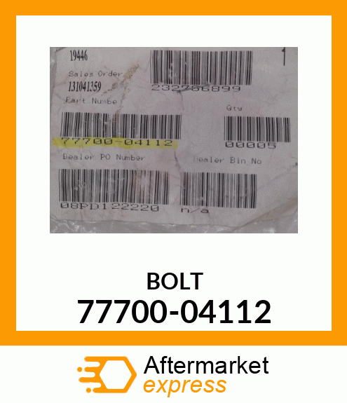 BOLT 77700-04112