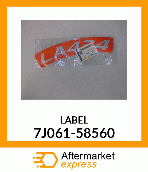 LABEL 7J061-58560