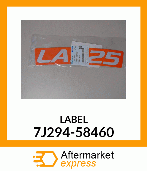 LABEL 7J294-58460