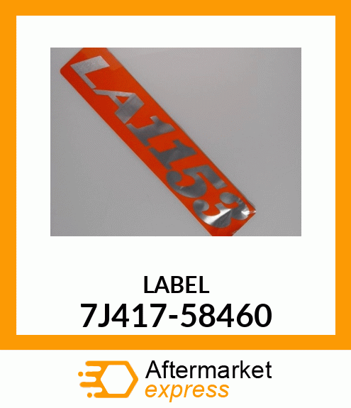 LABEL 7J417-58460