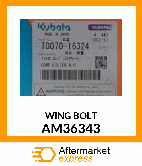 WING BOLT AM36343