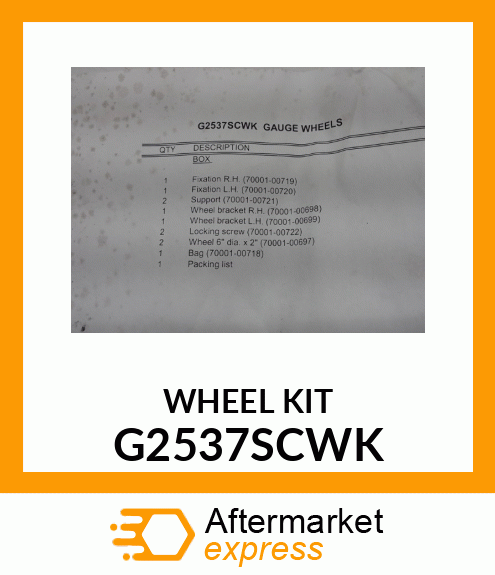 WHEEL KIT G2537SCWK