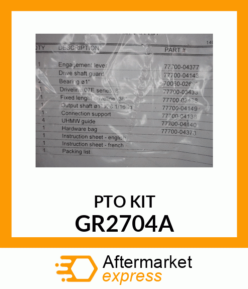 PTO KIT GR2704A