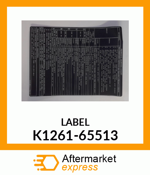 LABEL K1261-65513