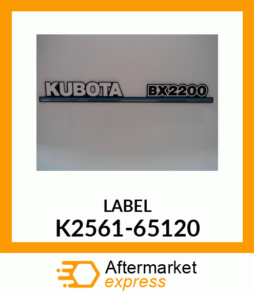 LABEL K2561-65120