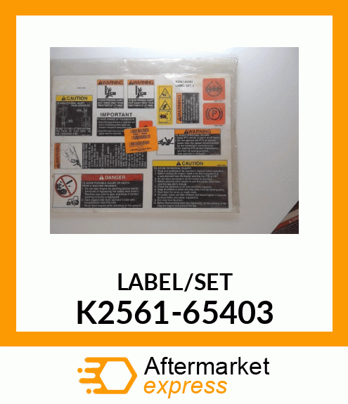 LABEL/SET K2561-65403