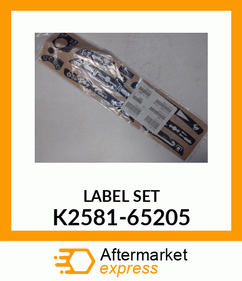 LABELSET K2581-65205