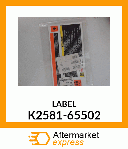 LABEL K2581-65502