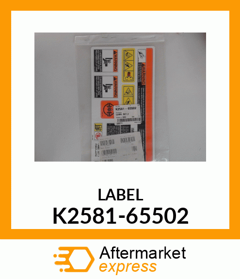 LABEL K2581-65502