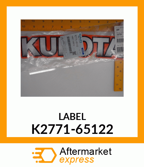 LABEL K2771-65122