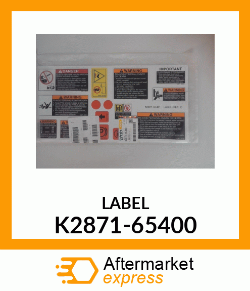 LABEL K2871-65400