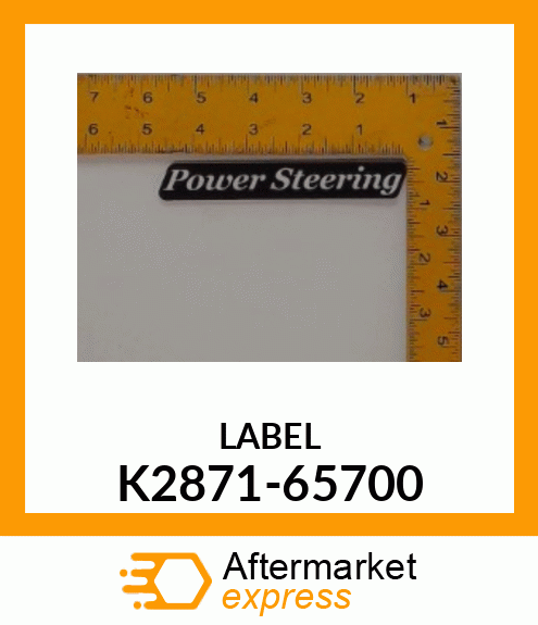 LABEL K2871-65700