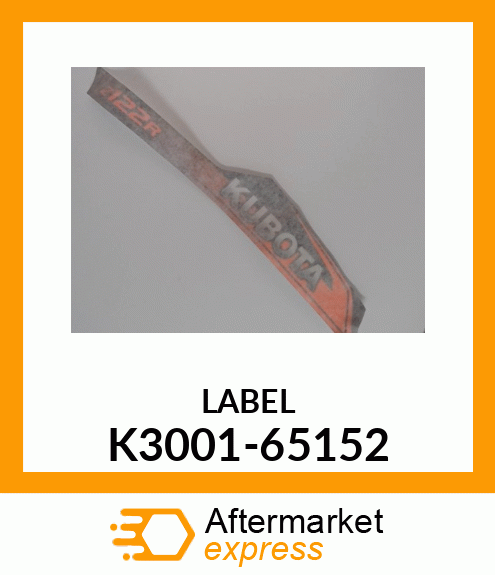 LABEL K3001-65152