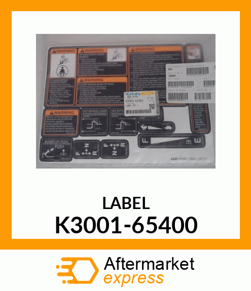 LABEL K3001-65400