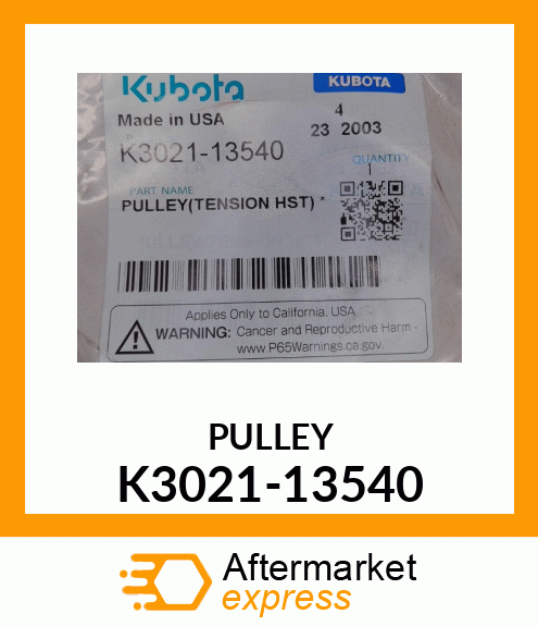 PULLEY K3021-13540