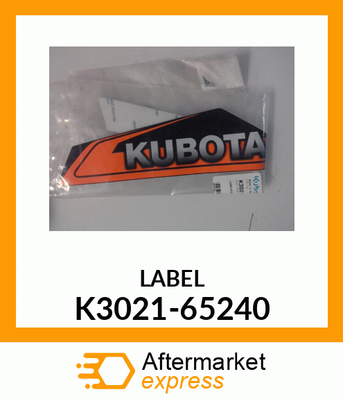 LABEL K3021-65240