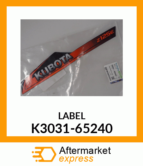 LABEL K3031-65240