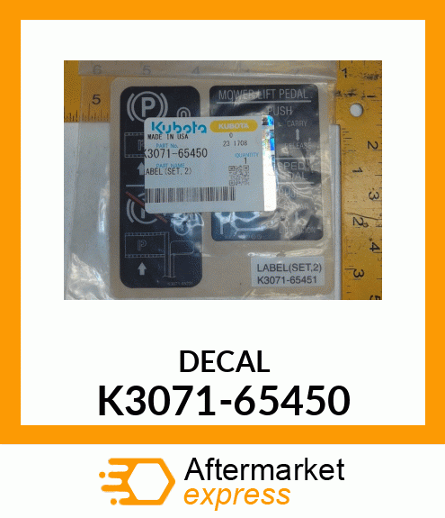 LABEL SET OF 2 K3071-65450