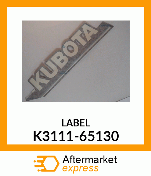 LABEL K3111-65130