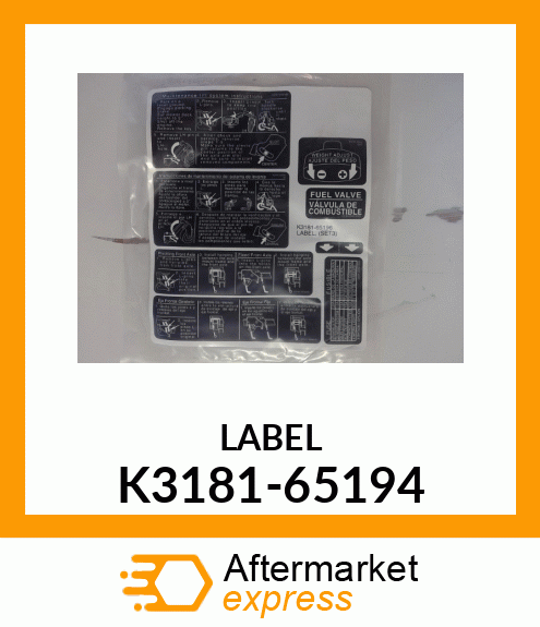 LABEL K3181-65194