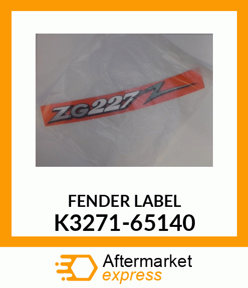 FENDER LABEL K3271-65140