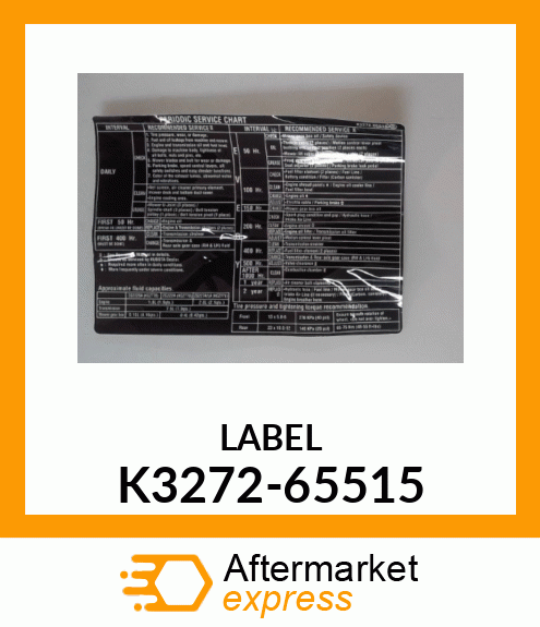 LABEL K3272-65515