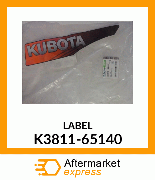 LABEL K3811-65140