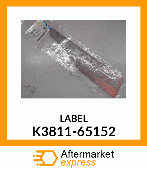 LABEL K3811-65152