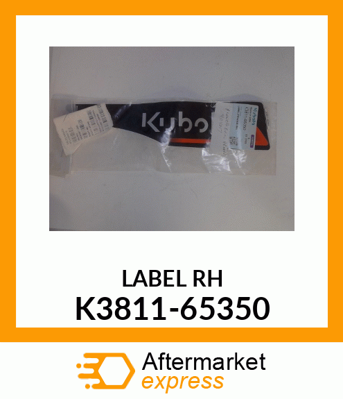 LABEL RH K3811-65350