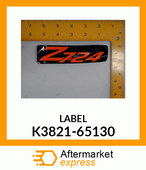 LABEL K3821-65130