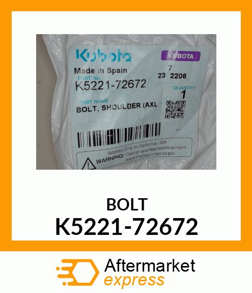 BOLT K5221-72672