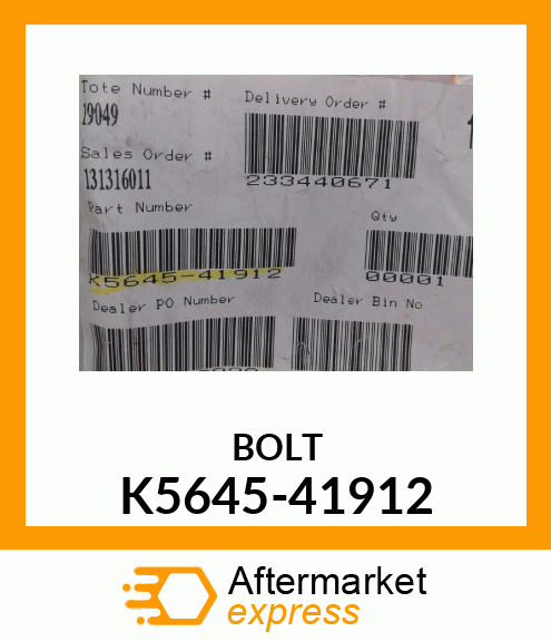 BOLT K5645-41912