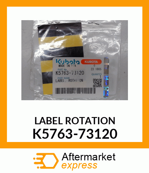 LABEL ROTATION K5763-73120