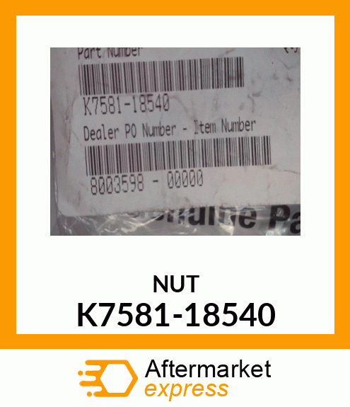 NUT K7581-18540