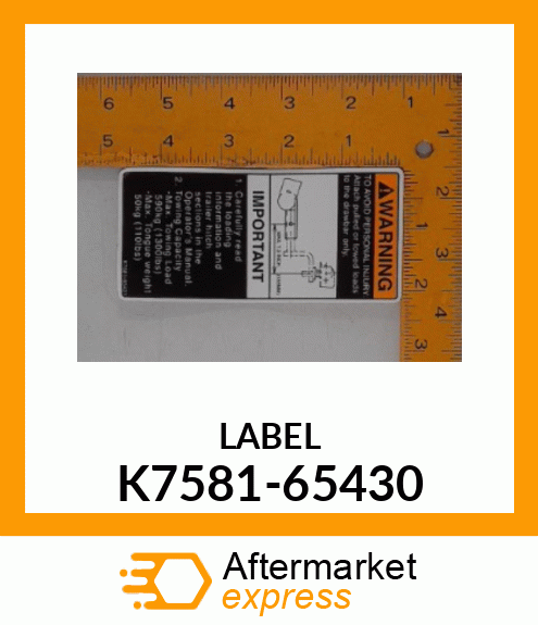 LABEL K7581-65430