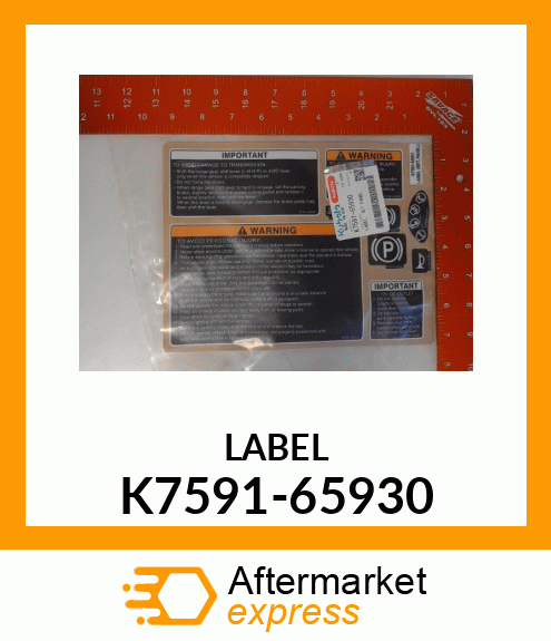 LABEL K7591-65930