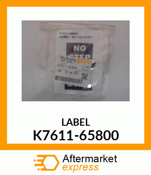 LABEL K7611-65800