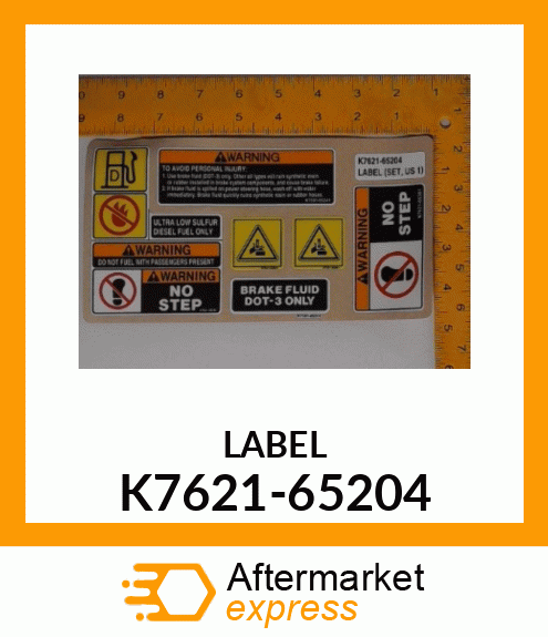 LABEL K7621-65204