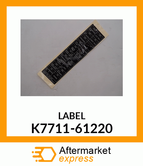 LABEL K7711-61220