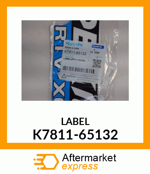 LABEL K7811-65132