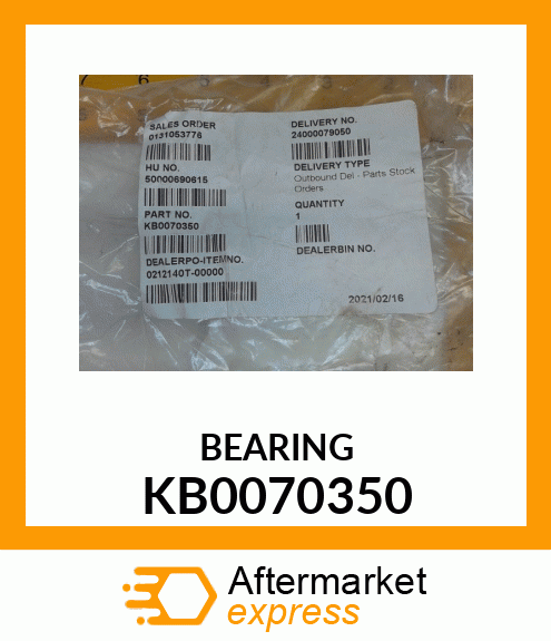 BEARING KB0070350