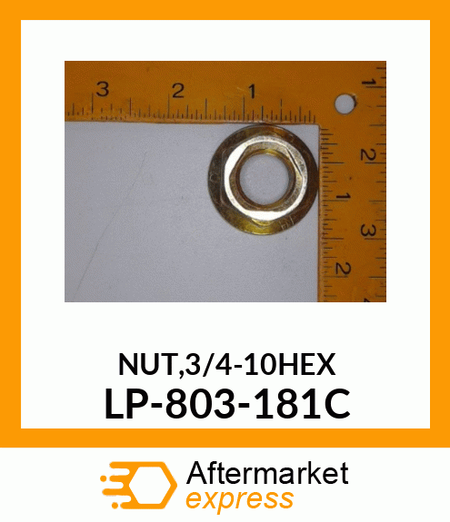 NUT,3/4-10HEX LP-803-181C