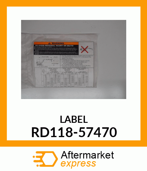 LABEL RD118-57470