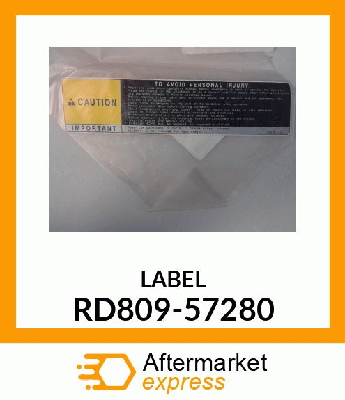 LABEL RD809-57280