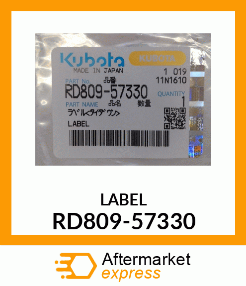 LABEL RD809-57330