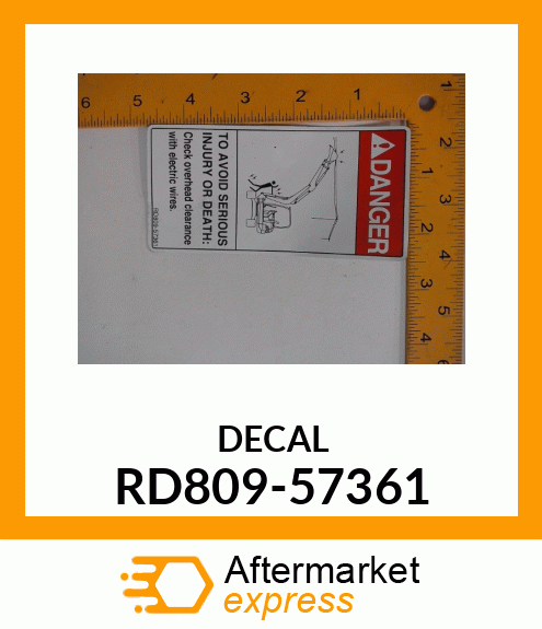 DECAL RD809-57361