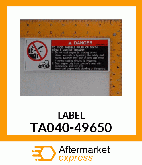 LABEL TA040-49650